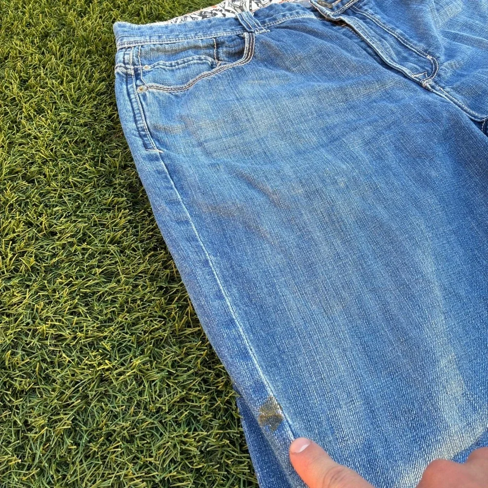DKNY Jeans Mens 33x28 Straight Leg Denim Pants Blue Y2K Vintage Style Y2K 90s